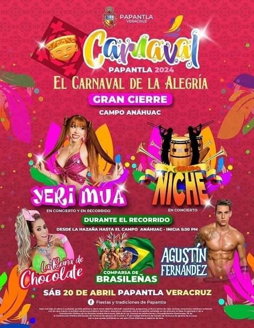 Yeri Mua regresará a Veracruz; va a carnaval de Papantla
