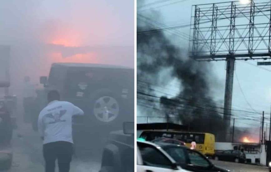 Incendio en taller mecánico causa alarma en Xalapa (+Video)