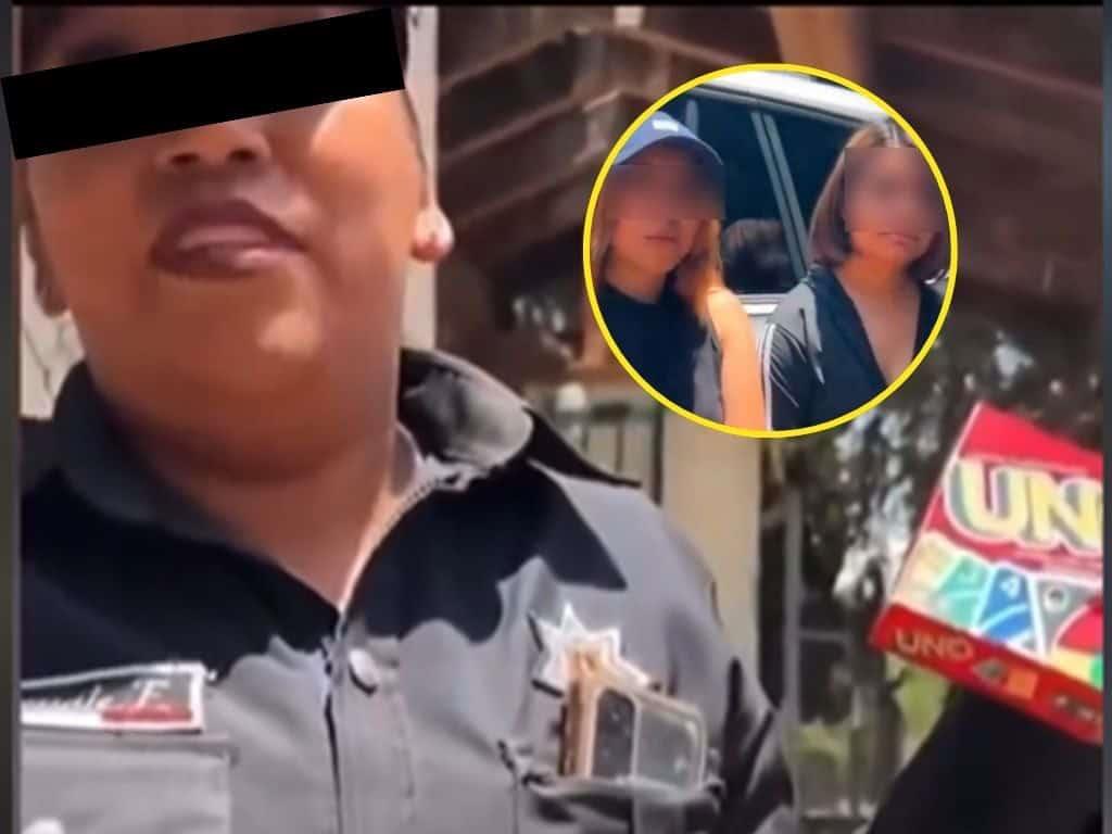 Exhiben a policías de Toluca por detener a adolescentes que jugaban UNO | VIDEO