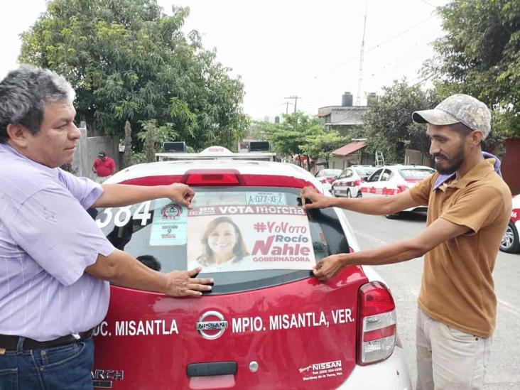 Concesionarios de transporte en Misantla respaldan a Rocío Nahle y Sheinbaum