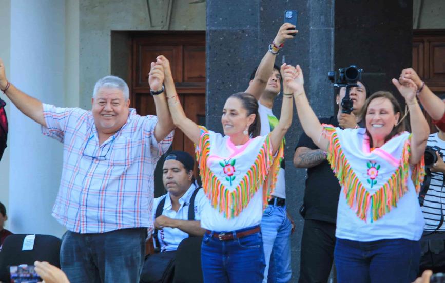 Gira de la victoria de Sheinbaum, Nahle y Huerta por el norte de Veracruz