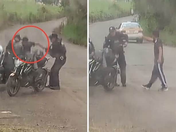 ¡Siguen abusos policiacos!; elementos de Policía Estatal propinan golpiza a motociclista en Córdoba