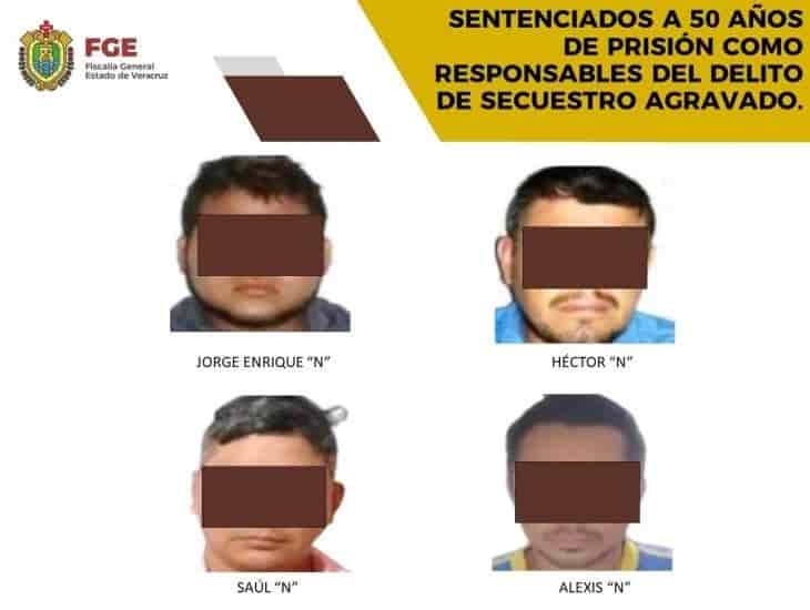 Dictan 50 años de cárcel a banda de secuestradores de Coatzacoalcos