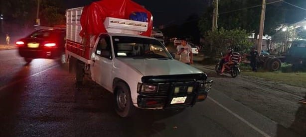 Accidente en libramiento deja daños materiales en Martínez de la Torre