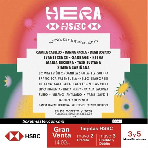 Festival Hera HSBC: fecha, precio de los boletos y cartelera de artistas