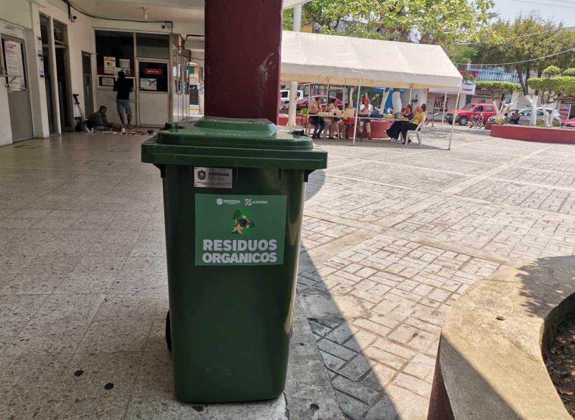 Instalan contenedores para desechos orgánicos en Nanchital