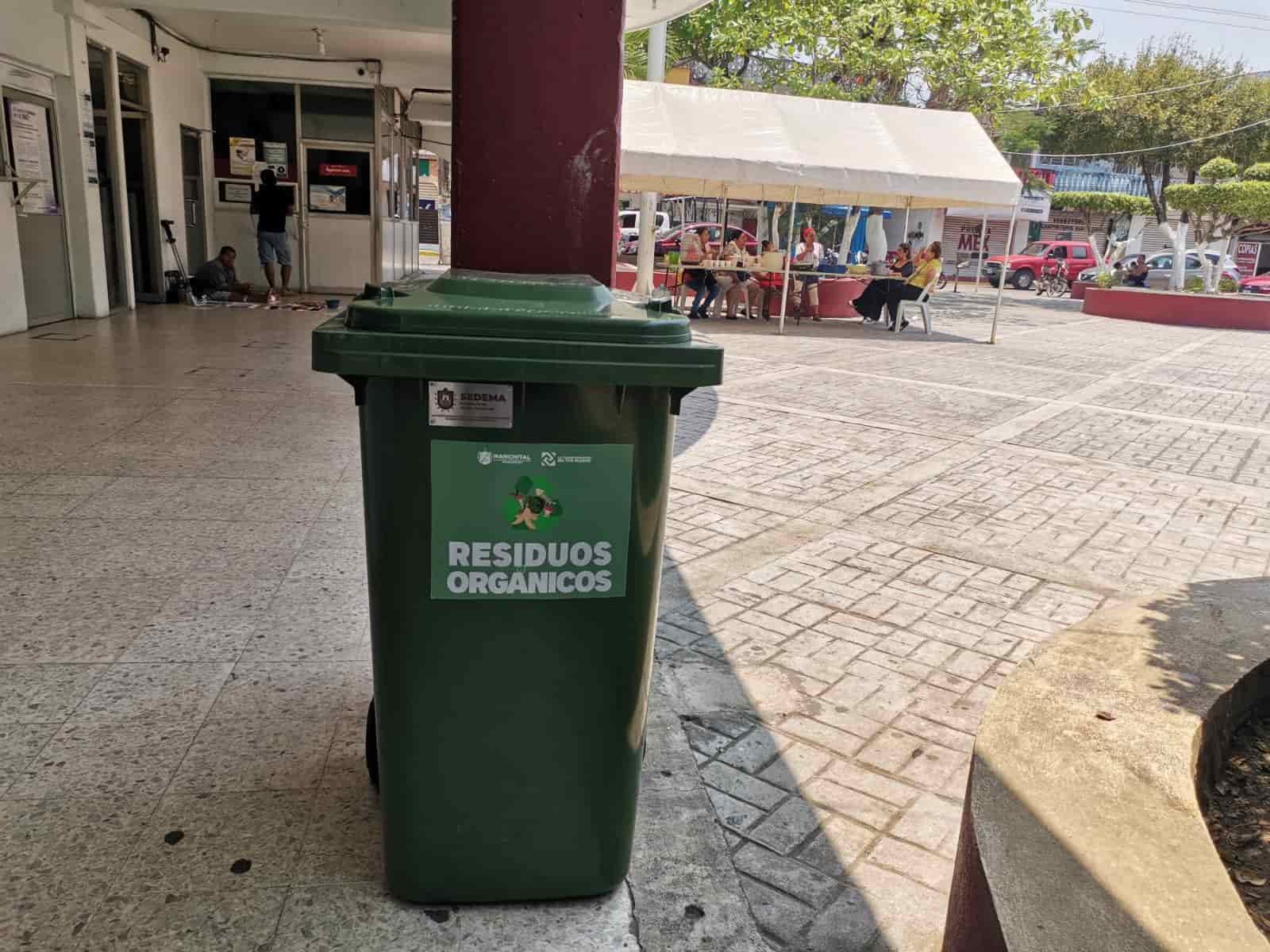 Instalan contenedores para desechos orgánicos en Nanchital