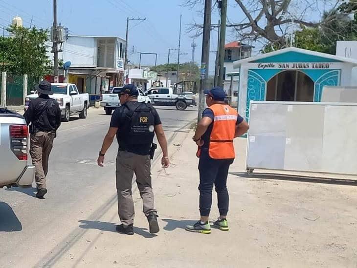 Cateo de la FGR en gasera de Las Choapas deja un detenido y 4 vehículos asegurados