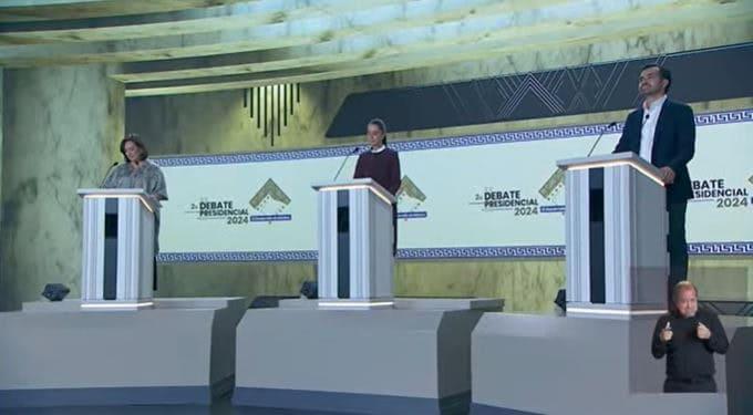 Suben de tono acusaciones entre Xóchilt y Claudia durante segundo debate presidencial