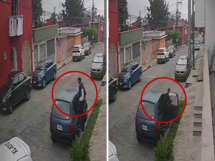 ¡Así de fácil! Ladrón abre y vacía un auto en colonia Federal de Xalapa (+Video)