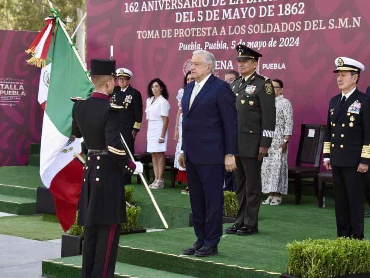 Conmemora AMLO el 162 aniversario de la Batalla de Puebla