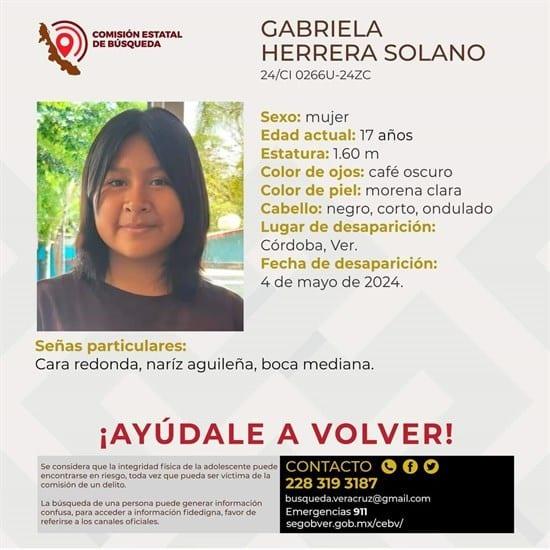 Joven de 17 años se encuentra desaparecida en Córdoba