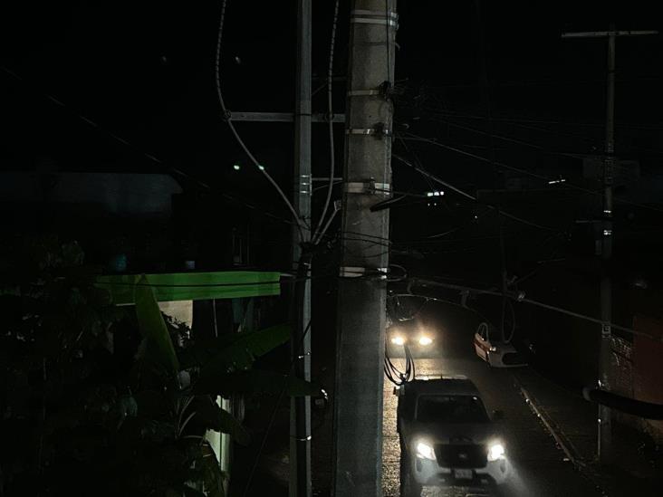 ¡A oscuras! Se registra apagón masivo en zona norte de Veracruz