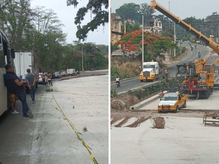 Sin decir ´agua va´, cierran vialidades por obras en Puente del Diablo en Coatepec