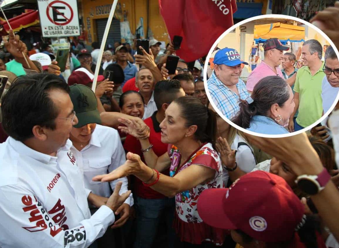 Claudia Sheinbaum recorre Cosoleacaque; abarrota territorio prianista | VIDEO