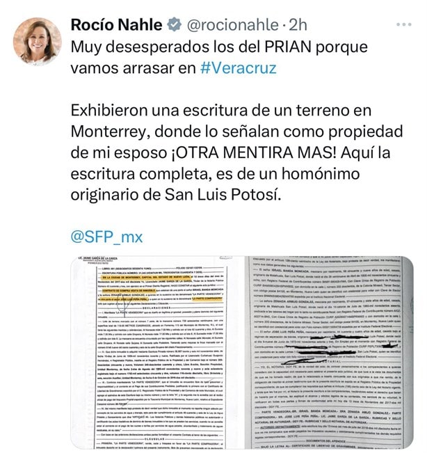 Rocío Nahle expone a Arturo Castagné por difamarla con información falsa