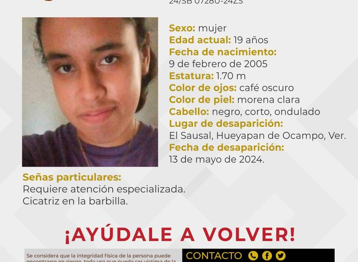 Paola Vásquez Zarate, desapareció en Hueyapan de Ocampo