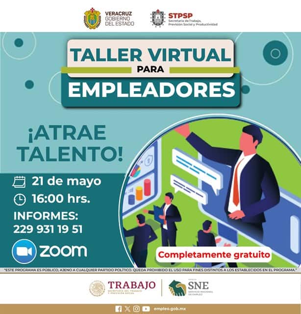 Servicio Nacional de Empleo Veracruz realizará taller virtual para empleadores; aquí los detalles
