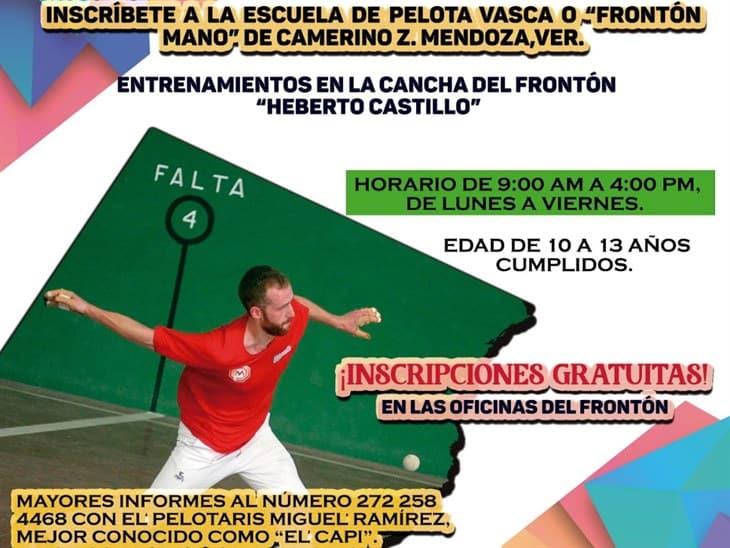 Invitan a entrenamientos de frontón en Mendoza; buscan participar en Olimpiada Nacional