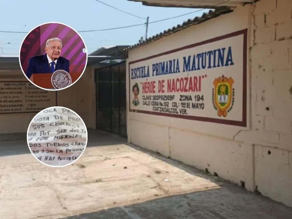 Amenaza a primaria de Coatzacoalcos llega a "La Mañanera", esto dijo AMLO