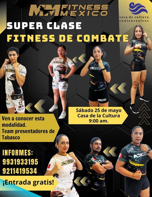 Impartirán clase fitness de combate en Casa de Cultura de Coatzacoalcos; aquí los detalles