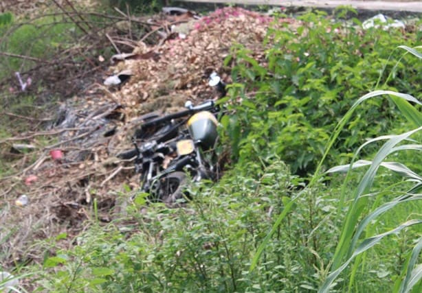 Motocicleta abandonada es detectada en barrio de Misantla