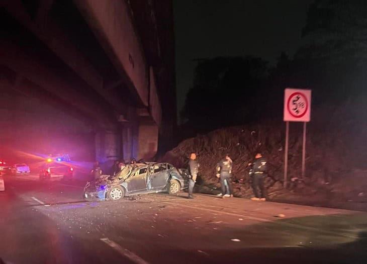 Se registra fuerte accidente automovilístico en la autopista Córdoba-Orizaba