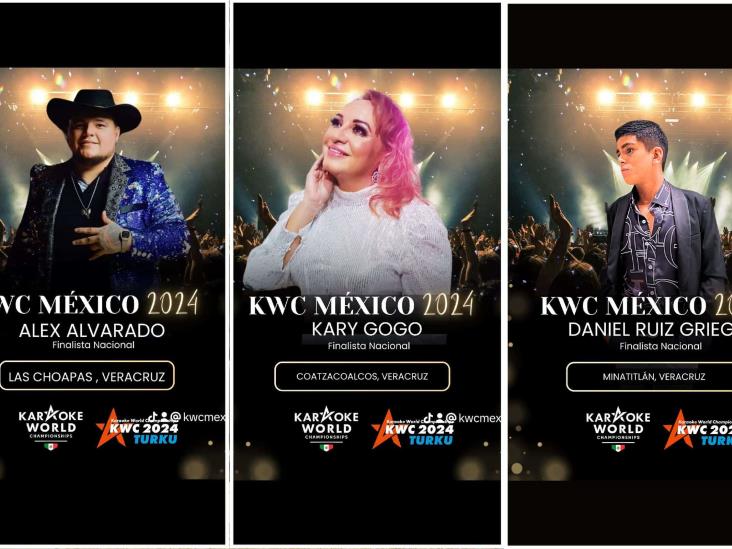 Son tres los cantantes que representarán al sur de Veracruz en KWC-México