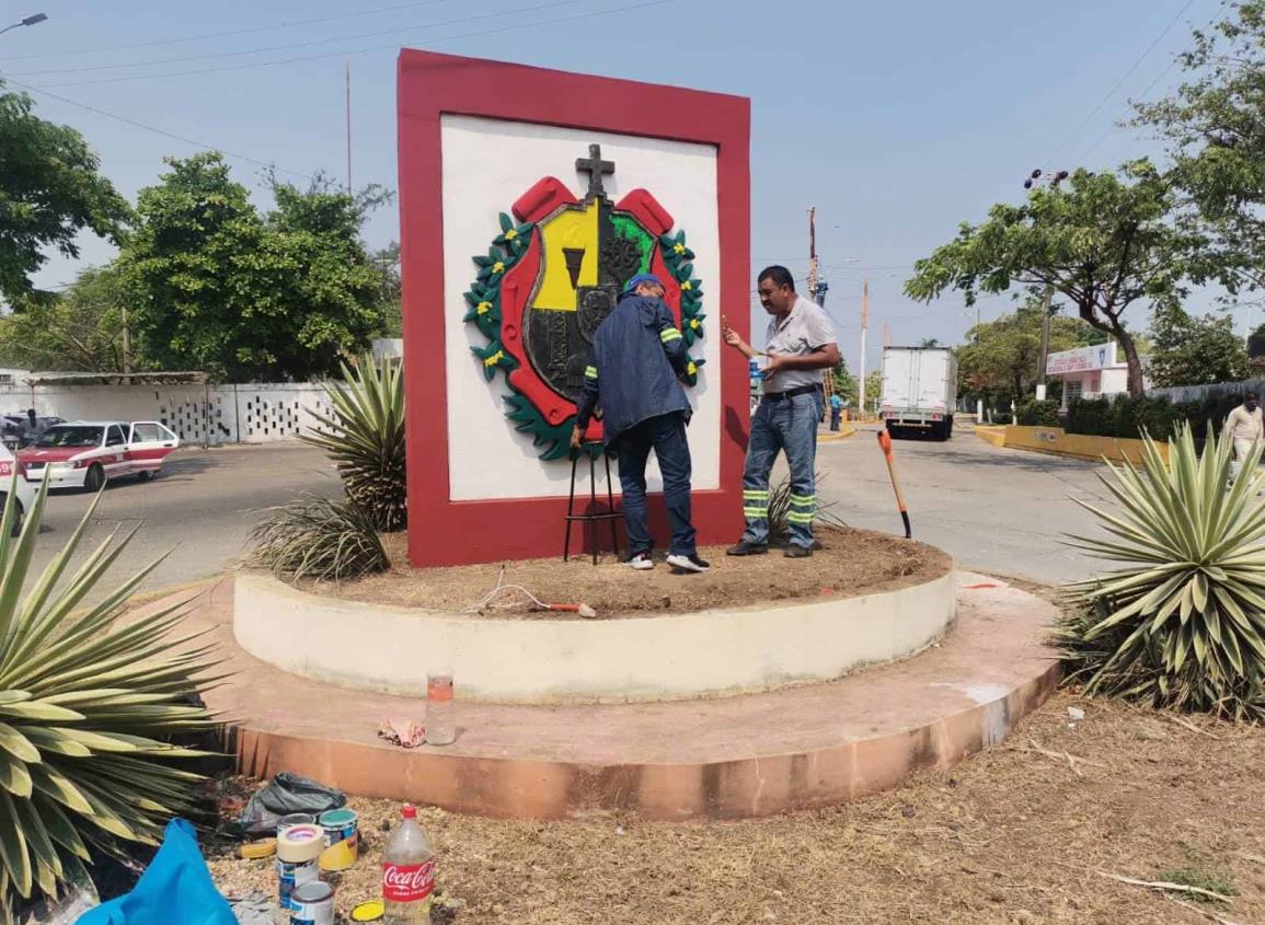 Apresuran obras de embellecimiento en Nanchital por llegada de Rocío Nahle