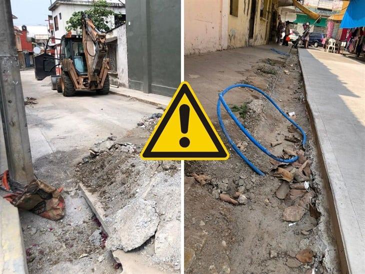 Calles cerradas y dañadas por obras en Río Blanco: denuncian ciudadanos; exigen respuesta de CAEV
