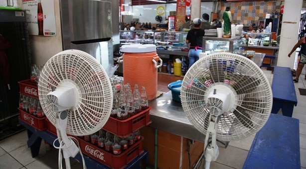 Ola de calor: locatarios del Mercado Morelos apaciguan intensas temperaturas con ventiladores | VIDEO