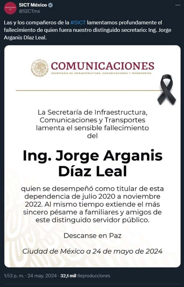¿Quién fue Jorge Arganis? Extitular de la SICT del gobierno de AMLO