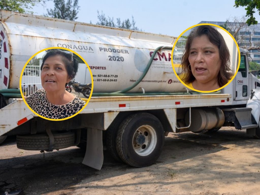 Lucran con necesidad de agua en Coatzacoalcos; porteños se manifiestan ante CMAS | VIDEO